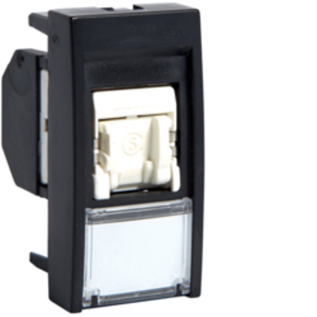 Priză date RJ45 categorie 6 FTP, negru, 1M
