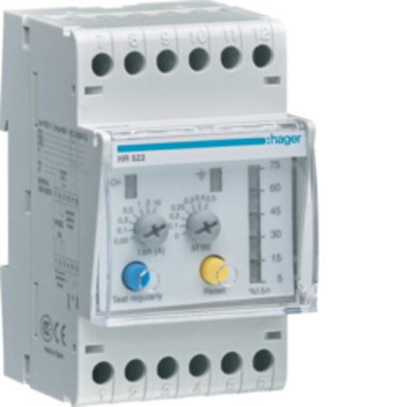 Releu diferențial 0.03-10A, 0-0,5s, 3M