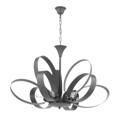 Negru gri mare candelabru serena