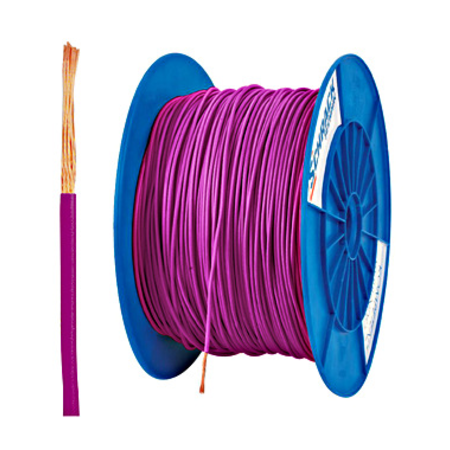 Tambur cu 500m conductor h05v-k 0,5 violet