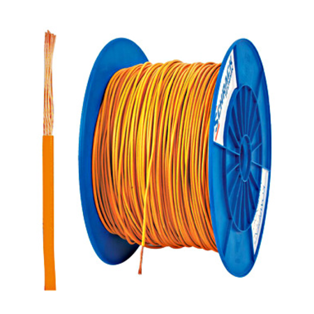 Tambur cu 500m conductor H05V-K 0,5 orange