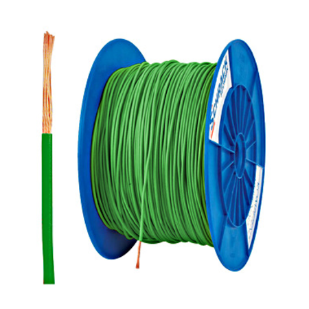 Tambur cu 500m conductor h05v-k 0,5 verde