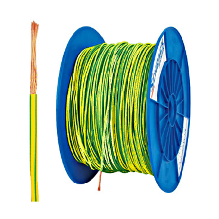 Tambur cu 200m conductor h07v-k 2,5 galben/verde