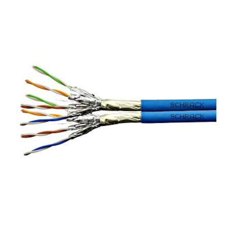 Cablu F/FTP Cat.6a,2x(4x2xAWG23/1),500MHz,LS0H3,Dca,albastru