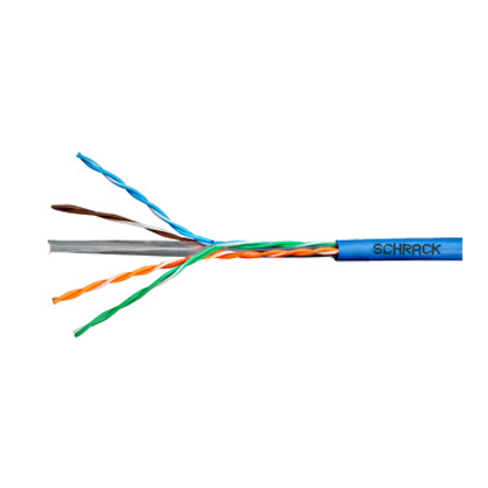 Cablu U/UTP Cat.6, 4x2xAWG23/1, 300MHz, PVC, Eca, albastru