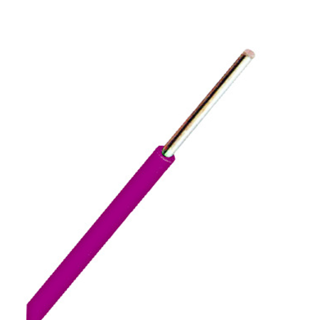 Conductor cu izolaţie din PVC H07V-U 1,5mm² violet, folie