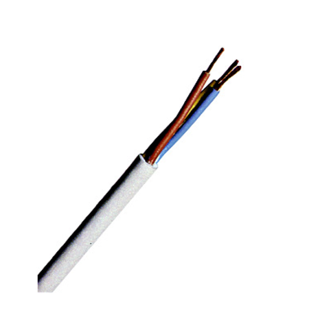 Cablu cu iz. şi manta din PVC, H05VV-F 3 G 1mm² alb, 100m