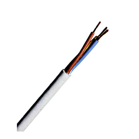 Cablu cu iz. şi manta din PVC, H05VV-F 3 G 1,5mm² alb, 100m