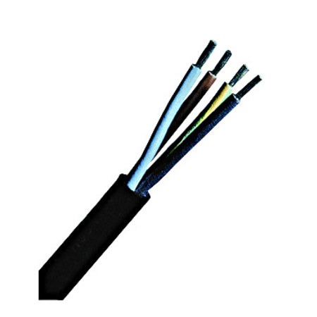 Cablu cu izol. şi manta din cauciuc H05RR-F 5 G 2,5 negru