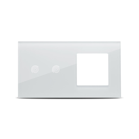 Placa ornament dubla pentru intrerupator touch 2t+1p - actionare prin atingere 