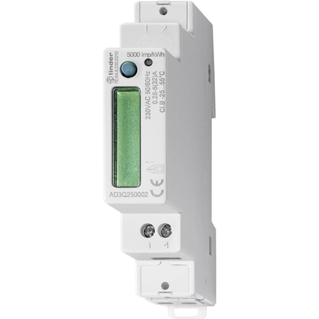 Contor de energie - RS485 Modbus integrated interface + SO pulse output, 230 V, C.A. (50/60Hz), Standard, 40 A, 1-faza cu afisaj LCD, Standard, Versiuni conforme MID