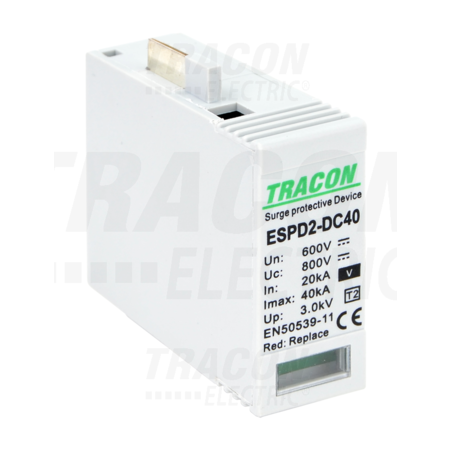 Element modular desc. de supratensiune V, T2, DC, 600VnUcpv: 800V; In:20kA; Imax:40kA; Up:2,6kV; Var