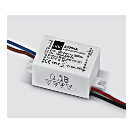 89004A, DRIVER 700mA 2-4W LED IP66 100-240V