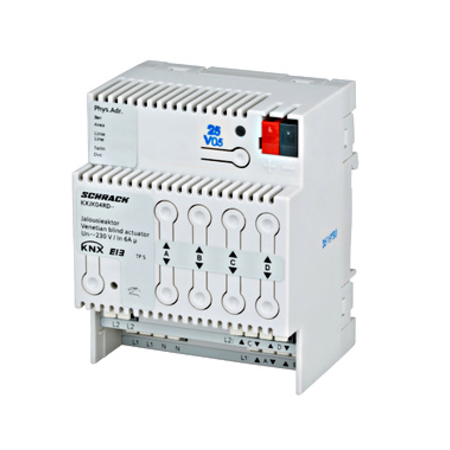 Actuator jaluzele knx, 4 x ac 230v, 6a, cu urmărire solară