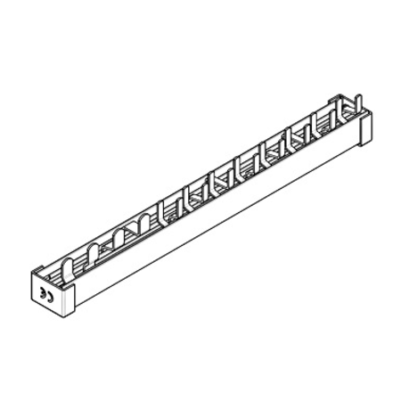 Baretă compactă cu lamele, 10mm², 4P, 12UH, Pas=18/8,7mm