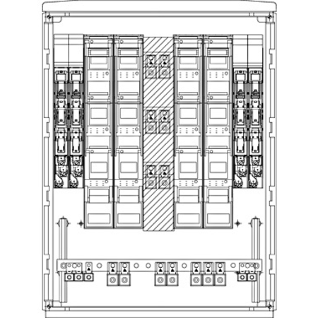 cable distribution cabinet Fr 4NHS00/185-4NHS2/3