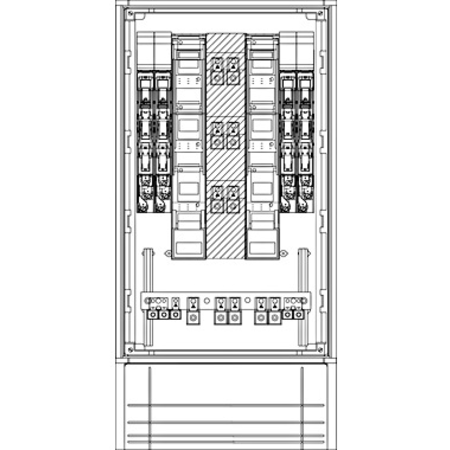 Cable distribution cabinet up 4nhs00/185-2nhs2/3