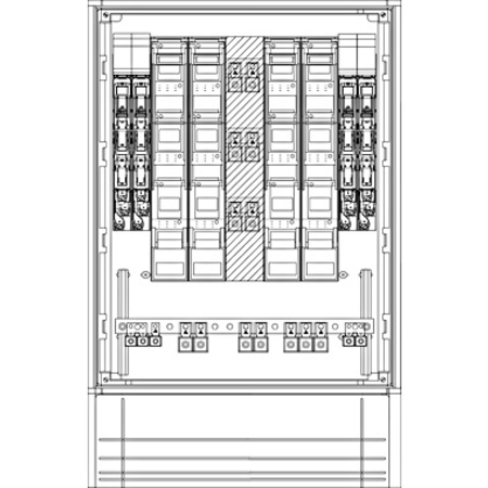 Cable distribution cabinet up 4nhs00/185-4nhs2/3