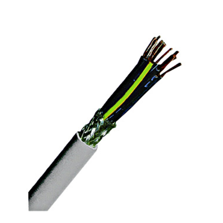 Cablu de comandă ecranat cu iz.din PVC, YSLCY-JZ 5 x 1 gri