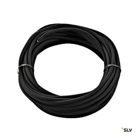 Cablu textil, 3-polig, 10m, negru