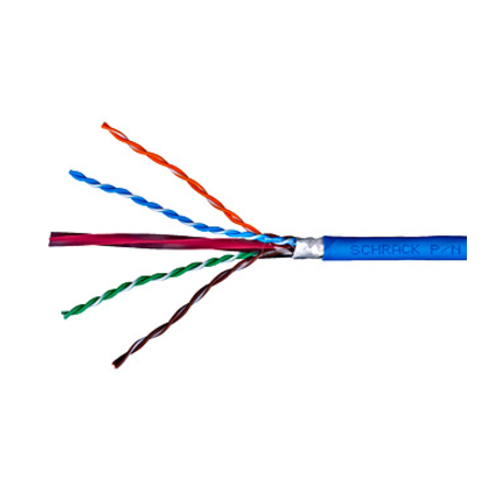 Cablu U/UTP Cat.6a, 4x2xAWG23/1, 500MHz, LS0H, Eca, albastru