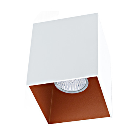 Ceiling light Polasso square 35W white / copperIP20