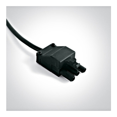 Conector 3-pin male cu 30 cm cablu negru