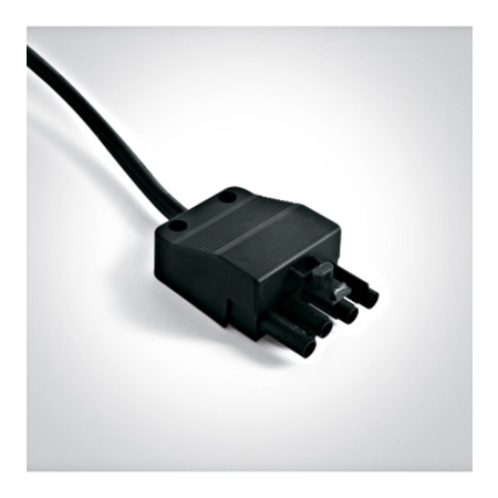 Conector 4-pin male cu 30 cm cablu negru