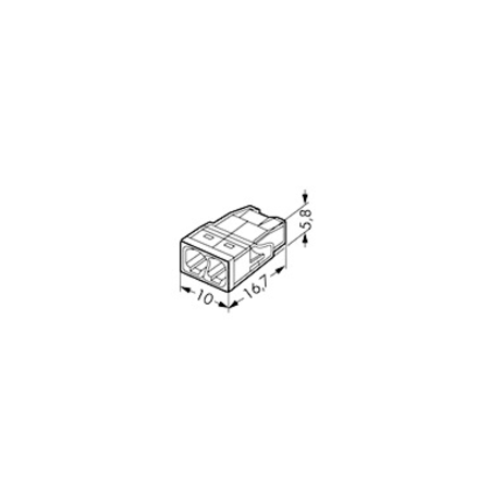 Conector doză wago push 2x 0.5-2.5mm²