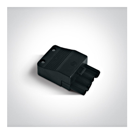 Conector plug 4-poli mama negru ip20