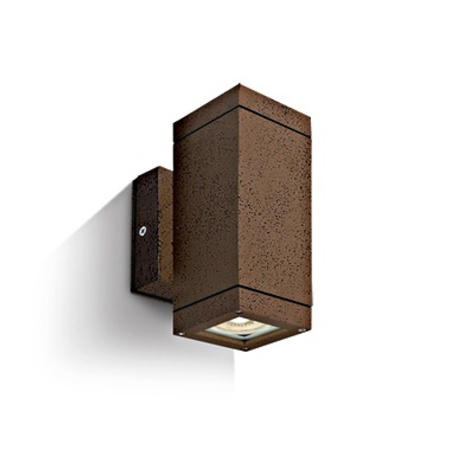 Cube 1-WL, 2x35W, MR16, GU10, 100-240V, IP54, rust brown