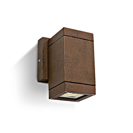 Cube 1-wl, 35w, mr16, gu10, 100-240v, ip54, rust brown