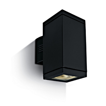 Cube 2-wl 2x75w, e27, 100-240v, par30, ip54, negru