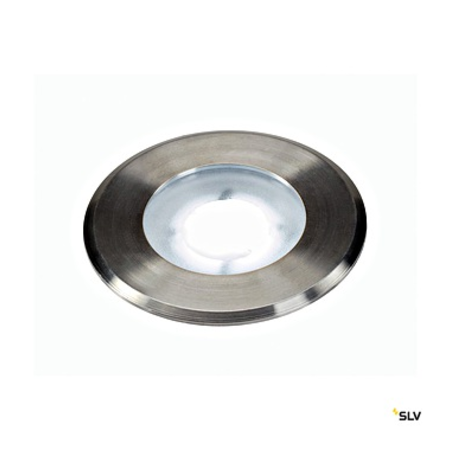 DASAR FLAT 230V LED, round, 4,3W LED, white, stainless