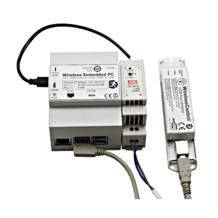 DIN rail PC (CPC) including WirelessControl Software