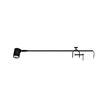 Display luminaire Clamping device 35W GU10 black IP20