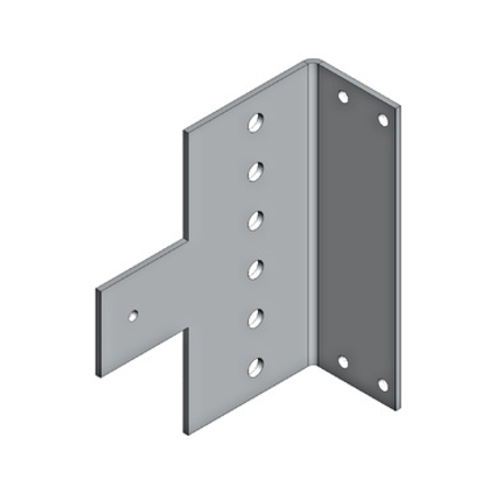 Duct angle for 40mm wiring ducts for terminals