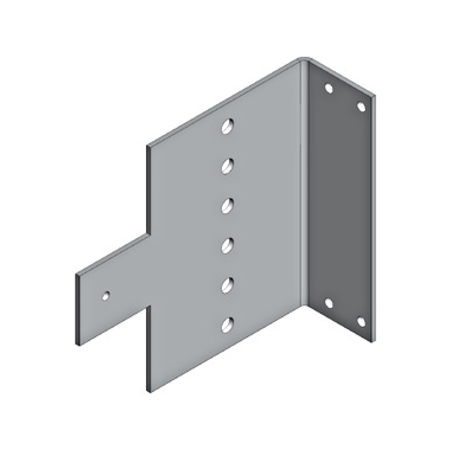 Duct angle for 60mm wiring ducts for terminals