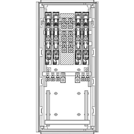 Dulap distributie cabluri 4*NH00