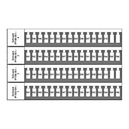 Etichete pentru terminale TB şi ST 2 x 181-210