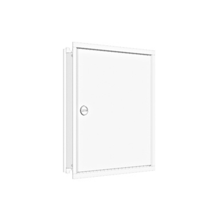 Flush-mounted frame flat + door 2-12, 3-part system, 100mm
