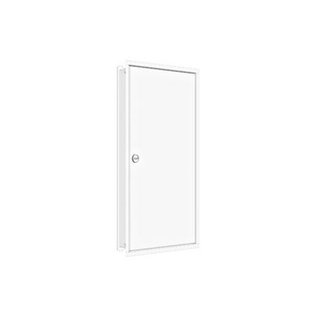 Flush-mounted frame flat + door 2-21, 3-part system, 100mm