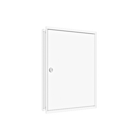 Flush-mounted frame flat + door 3-18, 3-part system, 100mm