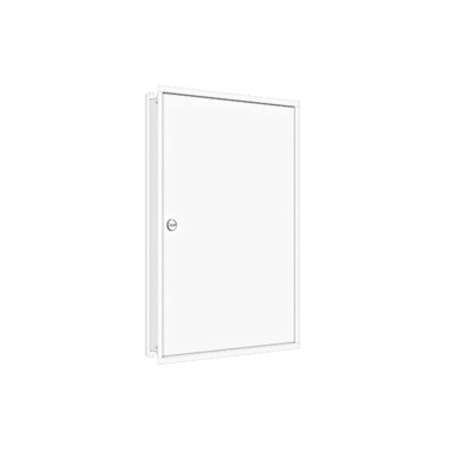 Flush-mounted frame flat + door 3-21, 3-part system, 100mm