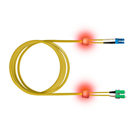 FO LED Patch Cord Premium, Duplex, LCD/SCD, E09/125, OS2, 1m