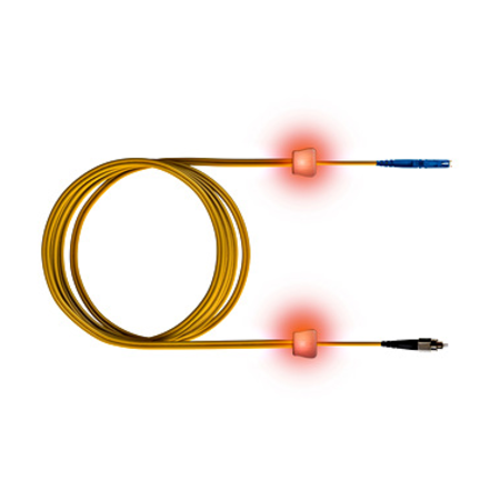 FO LED Patch Cord, Simplex, E2000/FC-PC, E09/125, OS2, 3m