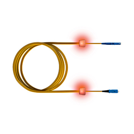 FO LED Patch Cord, Simplex, E2000/SC, E09/125, OS2, 2m