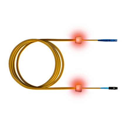 FO LED Patch Cord, Simplex, LC/E2000, E09/125, OS2, 2m