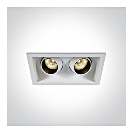 Forio LED Square 2x6W 2x540lm 3000K 24° 350mA IP20 alb