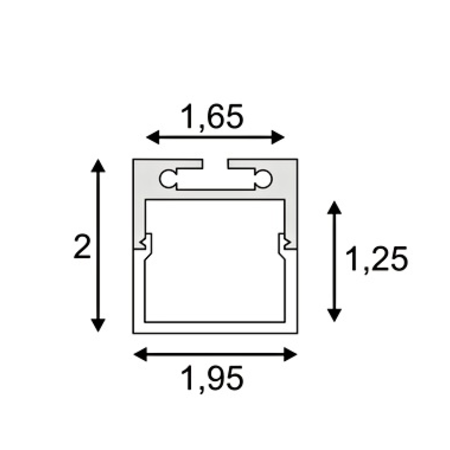 GLENOS Profiprofil,negru 2m2020-200